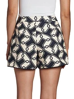 Abstract Cotton Shorts