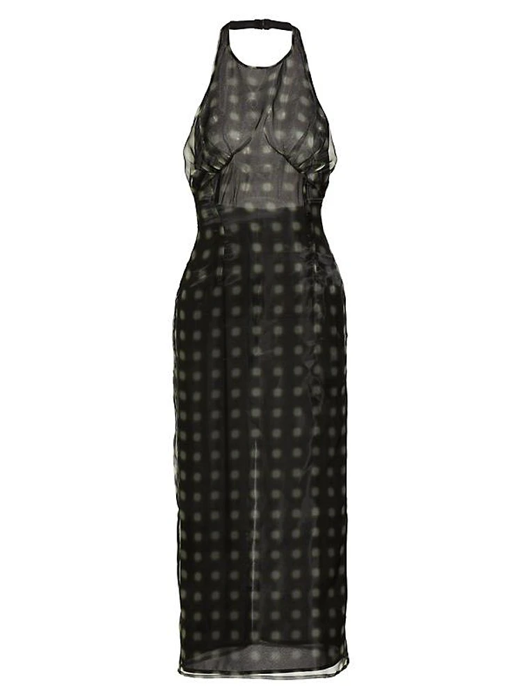 Zita Polka Dot Halter Midi-Dress