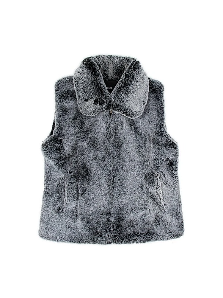 Faux Fur Zip-Up Vest