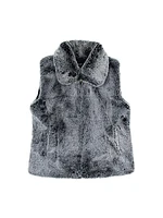 Faux Fur Zip-Up Vest