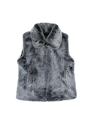 Faux Fur Zip-Up Vest
