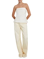 Cecile Cotton Strapless Top