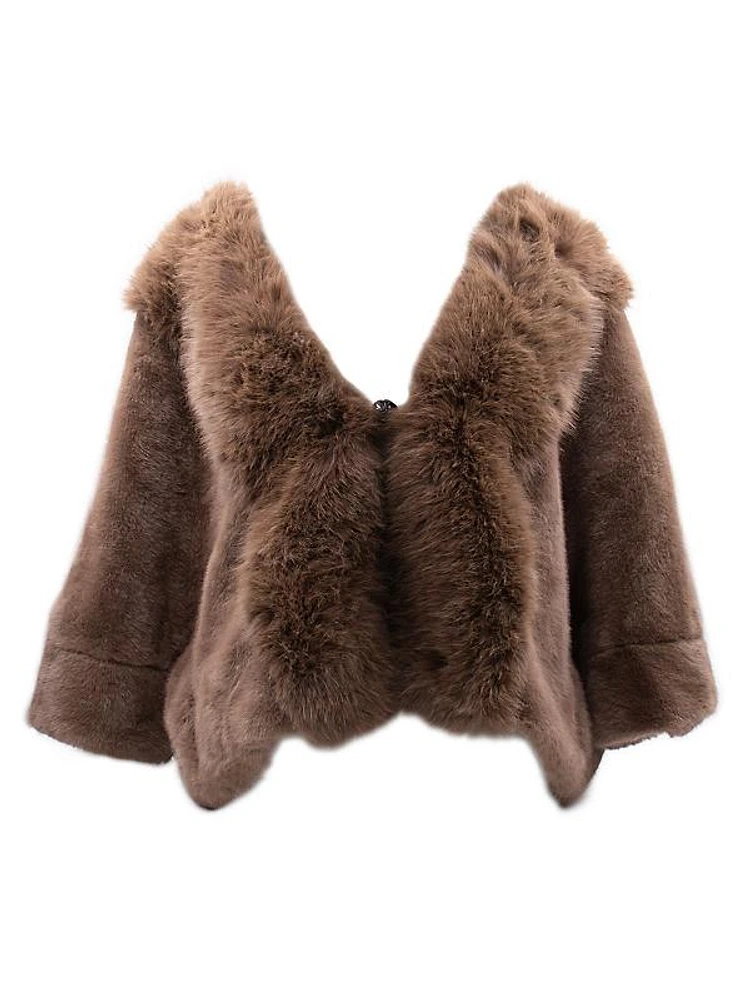 Faux Fur Cape