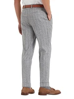 Flannel Leisure Fit Trousers with Pleats