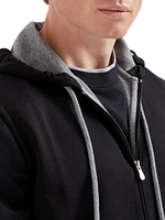 Sleeveless Sweatshirt with Zipper and Hood