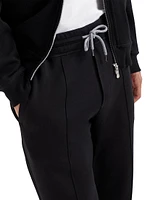 French Terry Double Cloth Trousers with Crête Detail