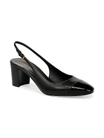 Cecile Leather Slingback Pumps