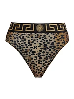 Leopard Print Brazilian Bikini Bottom