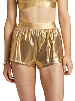Metallic Greek Key Swimshorts