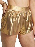Metallic Greek Key Swimshorts