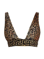 Leopard Print Bikini Top
