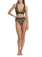 Leopard Print Bikini Top