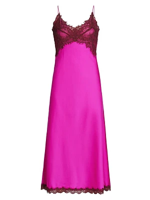 Boudoir Lace Satin Ameliane Slipdress