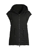 Faux Shearling Reversible Hooded Vest