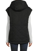 Faux Shearling Reversible Hooded Vest