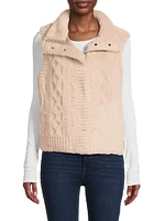 Textured Wool Cardigan Vest