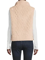 Textured Wool Cardigan Vest