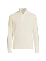 Cotton-Blend Quarter-Zip Sweater