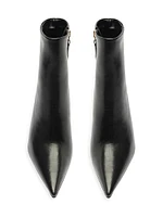 Mikki 85MM Leather Stiletto Booties