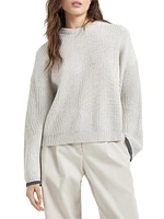 Dazzling Cashmere and Silk English Rib Sweater