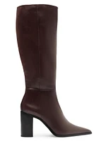 Mikki 85MM Block-Heel Leather Boots