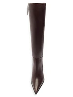 Mikki 85MM Block-Heel Leather Boots