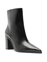 Mikki 85MM Block-Heel Leather Booties