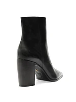 Mikki 85MM Block-Heel Leather Booties