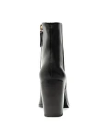 Mikki 85MM Block-Heel Leather Booties