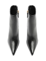 Mikki 85MM Block-Heel Leather Booties