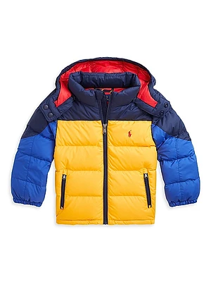Little Boy's & Boy's Colorblocked Down Jacket