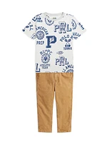 Little Boy's Varsity Polo T-Shirt