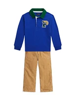 Little Boy's & Varsity Rugby Polo Shirt