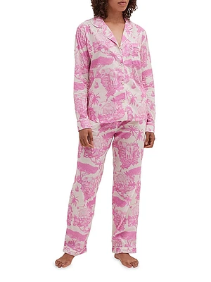 Loxodonta Toile Long Pajama Set