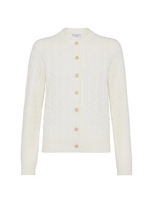 Cashmere Cable Knit Cardigan