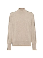 Cashmere Mock Neck Sweater