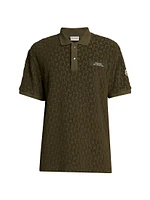 Monogram Cotton Short-Sleeve Polo Shirt