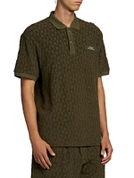 Monogram Cotton Short-Sleeve Polo Shirt