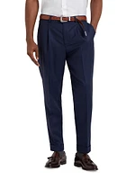 Virgin Wool Prince of Wales Leisure Fit Trousers