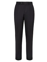 Virgin Wool Houndstooth Formal Fit Trousers