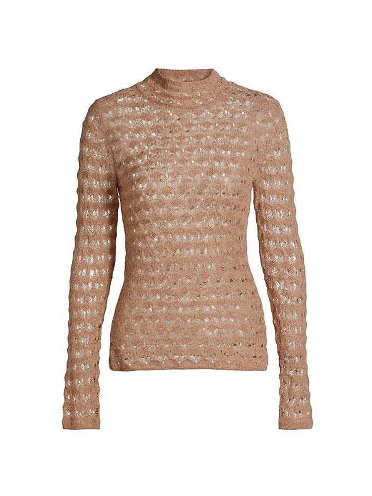 Cashmere-Wool Turtleneck Sweater