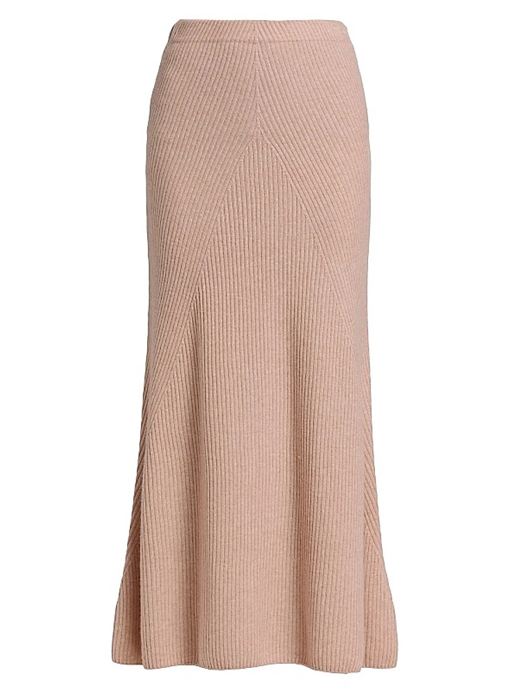 Cashmere-Wool Maxi Skirt