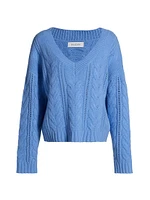 Wool-Cashmere Cable-Knit Sweater