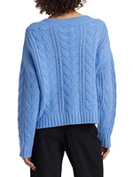 Wool-Cashmere Cable-Knit Sweater