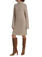 Wool-Cashmere Knit Turtleneck Minidress