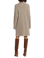 Wool-Cashmere Knit Turtleneck Minidress