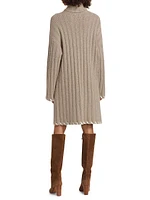 Wool-Cashmere Knit Turtleneck Minidress