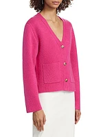 Cashmere Knit V-Neck Cardigan