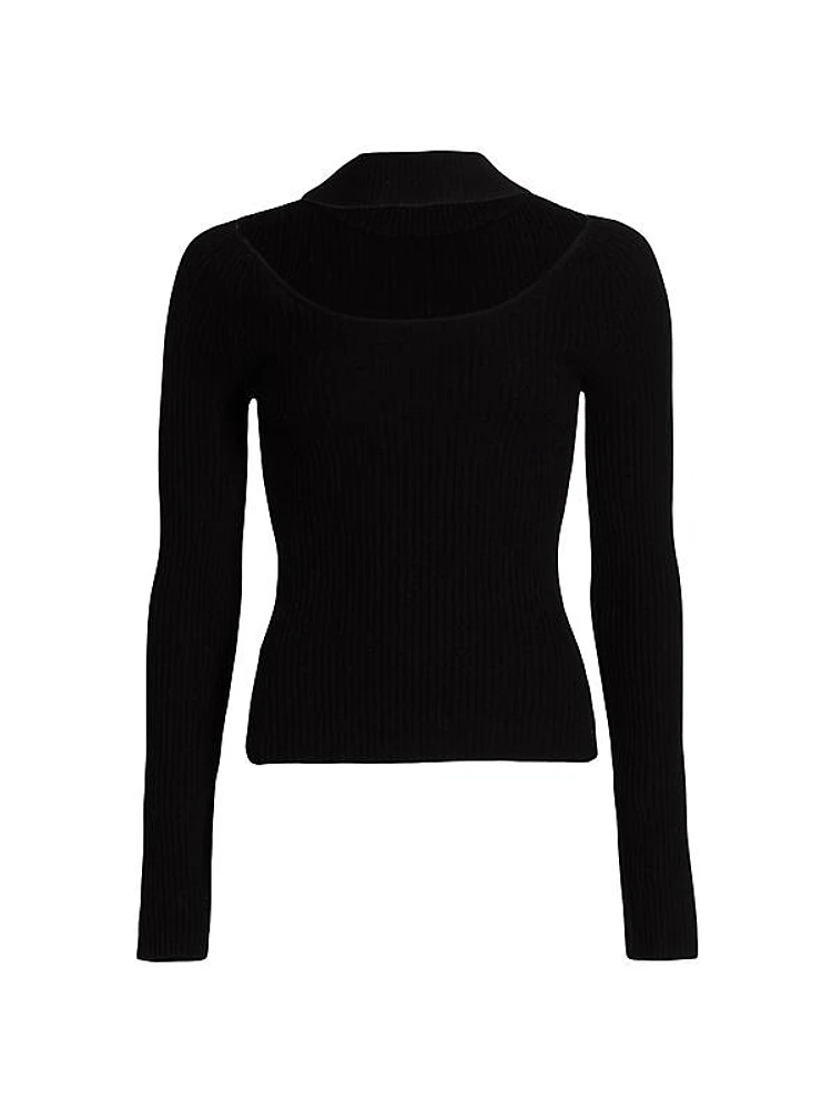 Wool-Cashmere Reversible Sweater