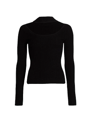 Wool-Cashmere Reversible Sweater